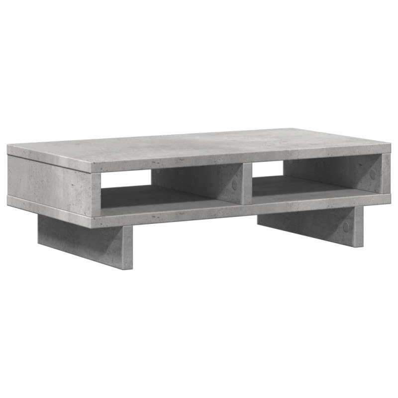 Support de moniteur gris béton 50x27x15 cm bois d ingénierie