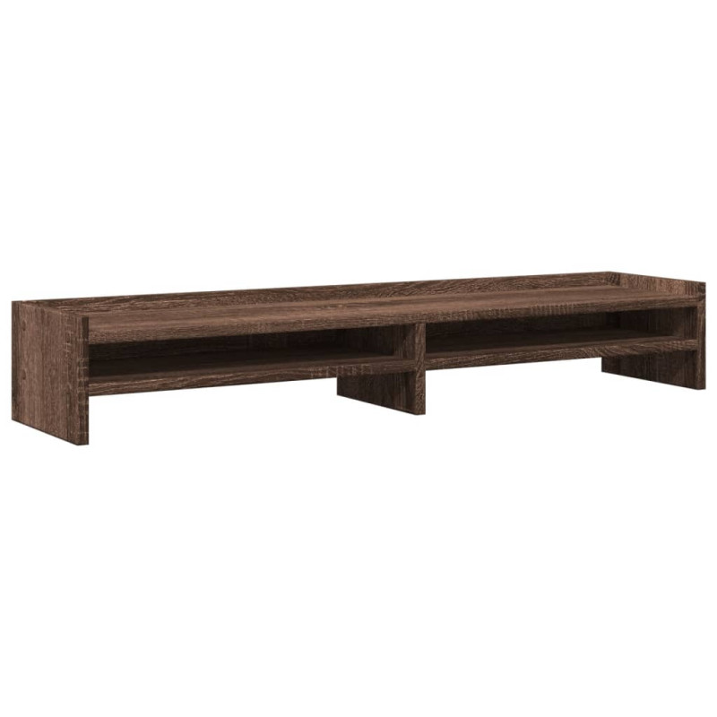 Support de moniteur chêne marron 100x24x16 cm bois d ingénierie