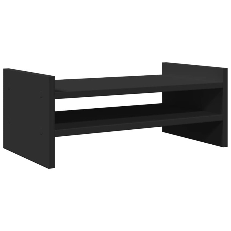 Support de moniteur noir 50x27x20 cm bois d ingénierie