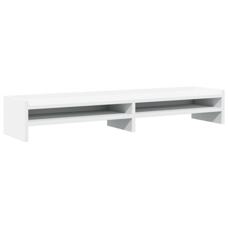 Support de moniteur blanc 100x24x16 cm bois d ingénierie