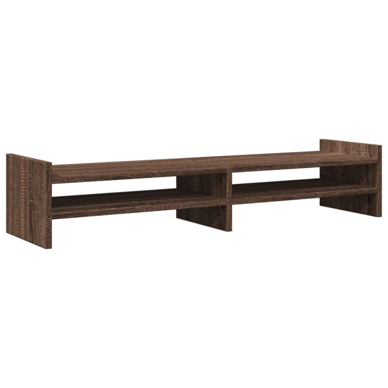 Support de moniteur chêne marron 100x27x20 cm bois d ingénierie