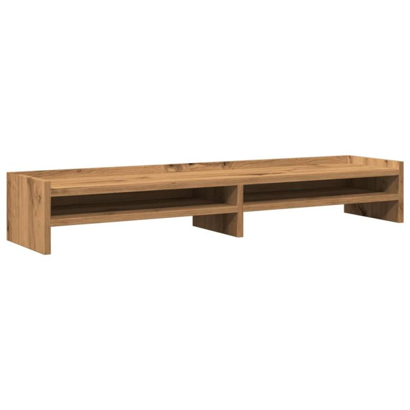 Support de moniteur chêne artisanal 100x24x16cm bois ingénierie