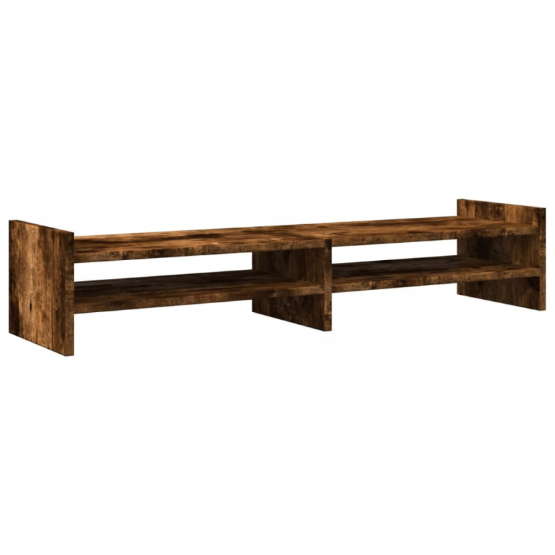 Support de moniteur chêne fumé 100x27x20 cm bois d ingénierie