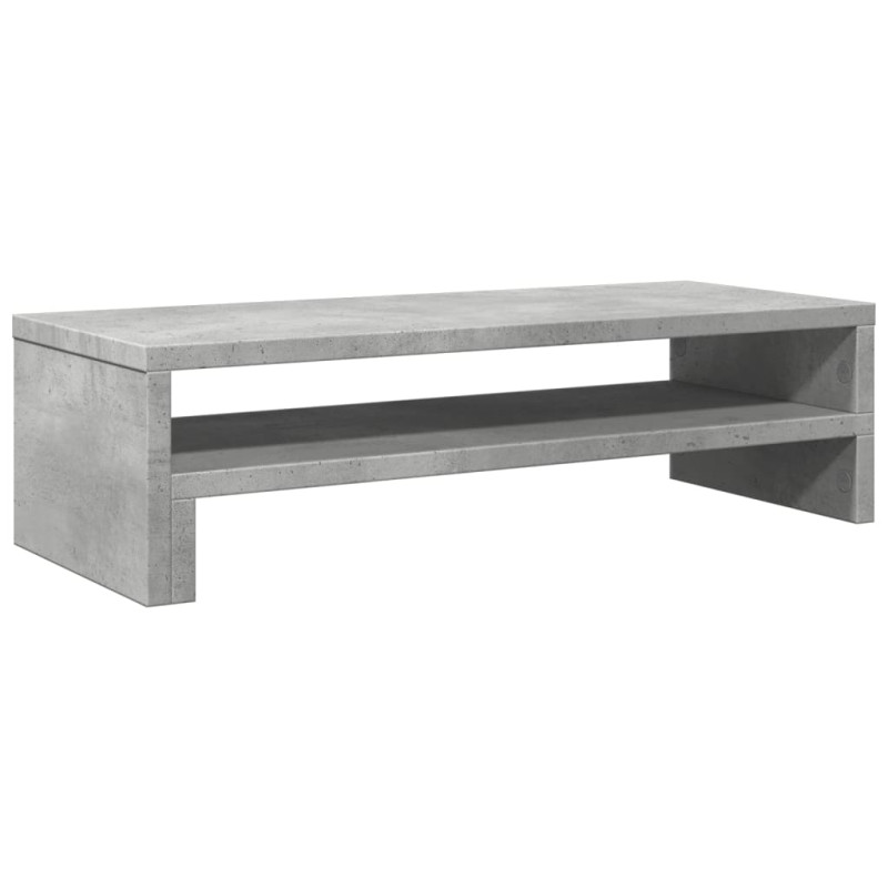 Support de moniteur gris béton 54x22x15 cm bois d ingénierie