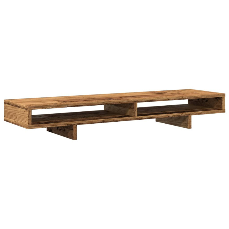 Support de moniteur vieux bois 100x27x15 cm bois d ingénierie