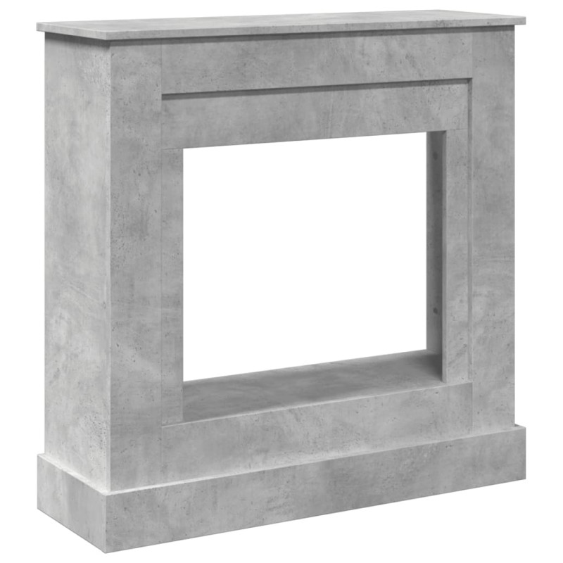 Cadre de cheminée gris béton 90x30x90 cm bois d ingénierie