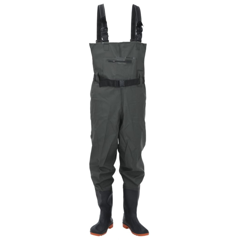 Cuissardes avec bottes et ceinture vert foncé taille 46