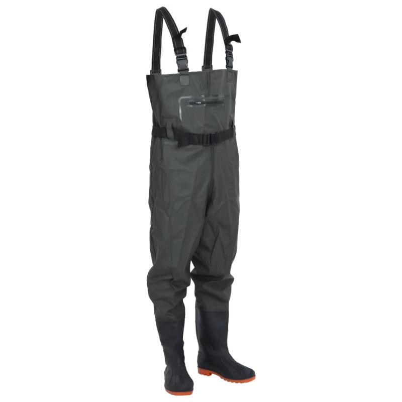 Cuissardes avec bottes et ceinture vert foncé taille 41