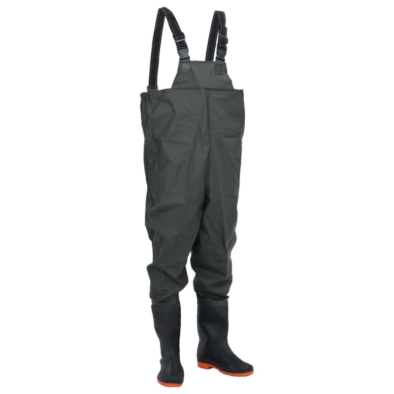 Cuissardes avec bottes vert foncé taille 45