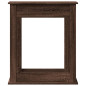 Cadre de cheminée chêne marron 75x20x87,5 cm bois d ingénierie