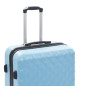 Valise rigide 3 pcs Bleu ABS