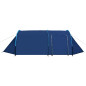 Tente de camping 4 personnes bleu marine et bleu clair