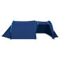 Tente de camping 4 personnes bleu marine et bleu clair