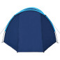 Tente de camping 4 personnes bleu marine et bleu clair