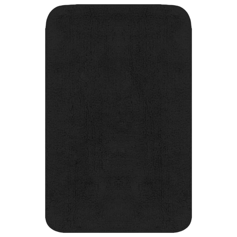 Tapis de salle de bain 2 pcs Tissu Anthracite 