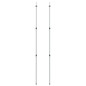 Mâts de bâche télescopiques 102 260 cm 2 pcs Aluminium