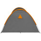 Tente igloo de camping 650x240x190cm 8 personnes Gris et orange