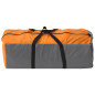 Tente igloo de camping 650x240x190cm 8 personnes Gris et orange