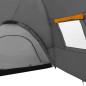 Tente igloo de camping 650x240x190cm 8 personnes Gris et orange