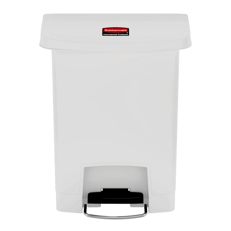 Rubbermaid Poubelle à pédale Slim Jim 30 L Blanc