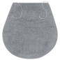 Jeu de tapis de salle de bain 3 pcs Tissu Gris