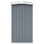 Abri de stockage de bois Acier galvanisé 172x91x154 cm Gris