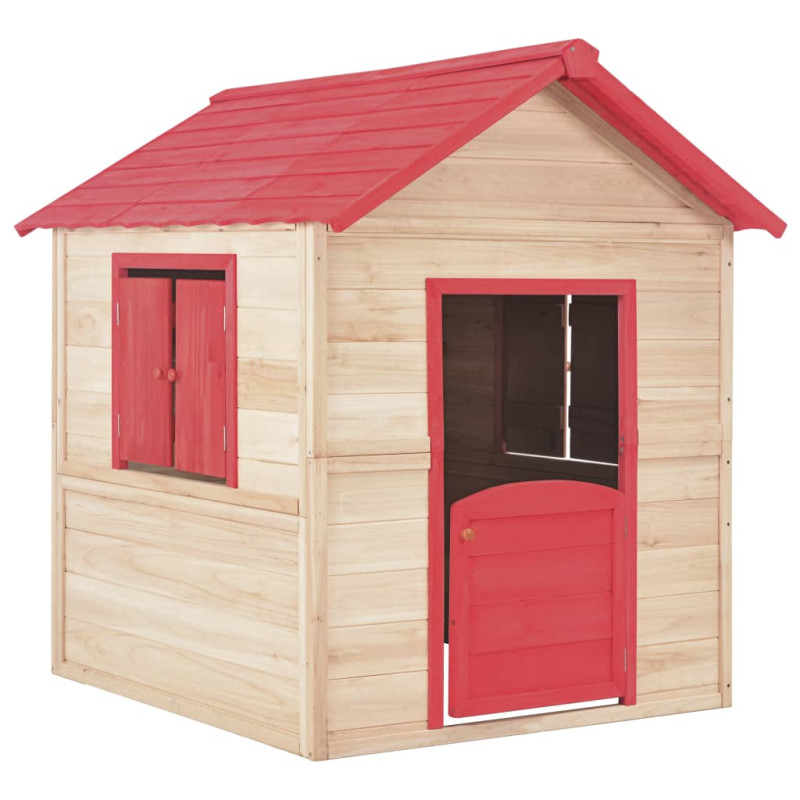 Maison de jeu pour enfants Bois de sapin Rouge