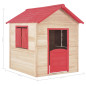 Maison de jeu pour enfants Bois de sapin Rouge