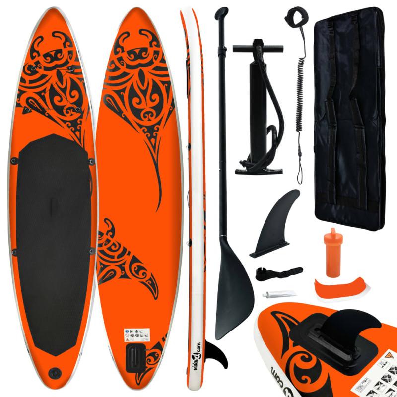 Ensemble de planche SUP gonflable 366x76x15 cm Orange