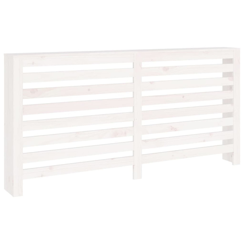 Cache radiateur Blanc 169x19x84 cm Bois massif de pin