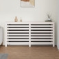 Cache radiateur Blanc 169x19x84 cm Bois massif de pin