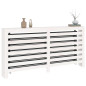 Cache radiateur Blanc 169x19x84 cm Bois massif de pin