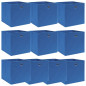 Boîtes de rangement 10 pcs Bleu 32x32x32 cm Tissu