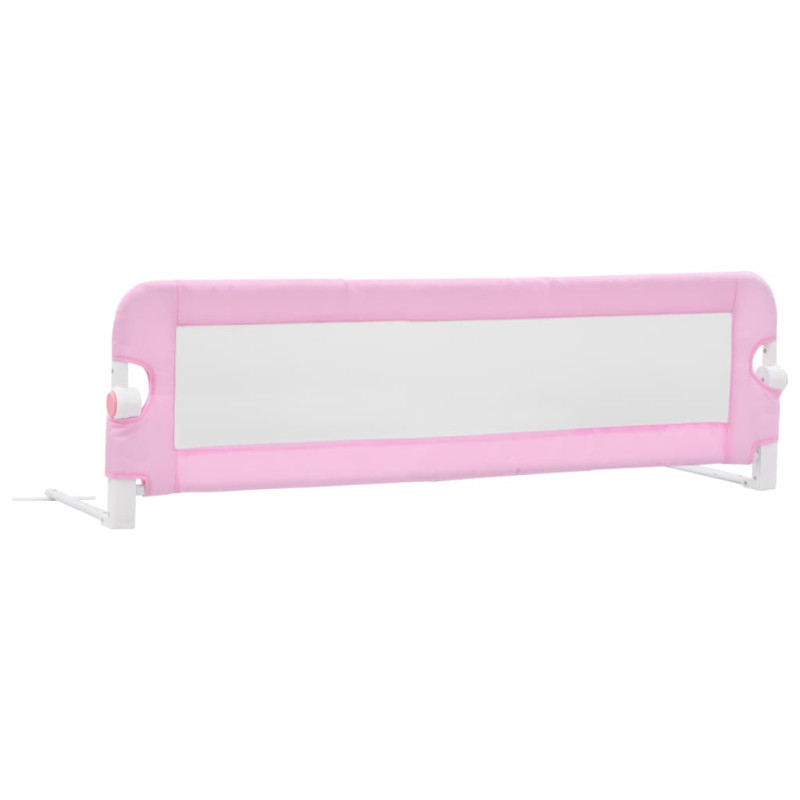 Barrière de sécurité de lit d enfant Rose 120x42 cm Polyester