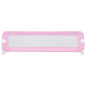 Barrière de sécurité de lit d enfant Rose 120x42 cm Polyester