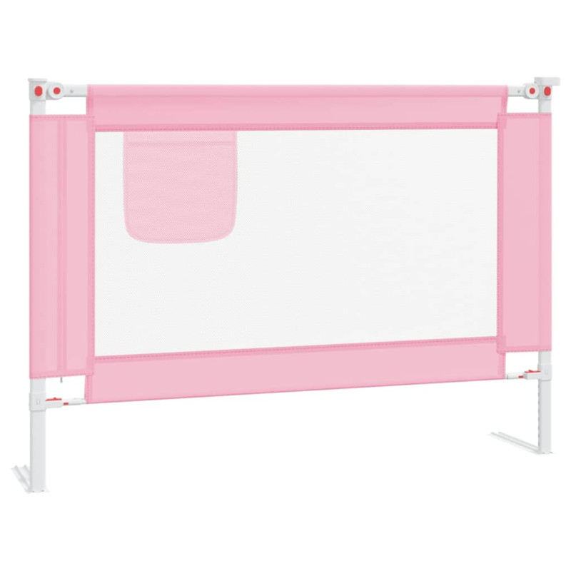 Barrière de sécurité de lit enfant Rose 90x25 cm Tissu