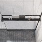 Étagère de douche pour paroi de douche à l italienne Noir 80 cm