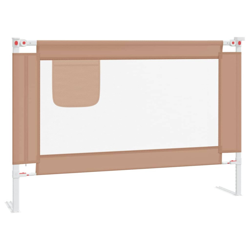 Barrière de sécurité de lit d enfant Taupe 100x25 cm Tissu