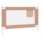 Barrière de sécurité de lit d enfant Taupe 100x25 cm Tissu