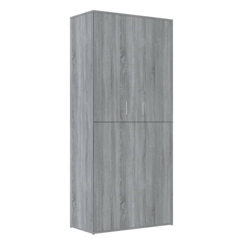 Armoire à chaussures sonoma gris 80x39x178 cm bois d ingénierie