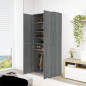 Armoire à chaussures sonoma gris 80x39x178 cm bois d ingénierie