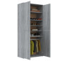 Armoire à chaussures sonoma gris 80x39x178 cm bois d ingénierie