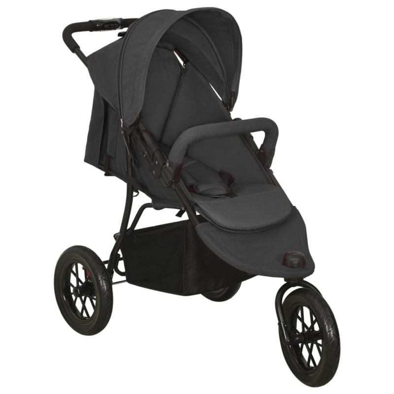 Poussette pour bébé Anthracite Acier