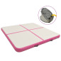 Tapis gonflable de gymnastique avec pompe 200x200x10cm PVC Rose