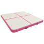 Tapis gonflable de gymnastique avec pompe 200x200x10cm PVC Rose