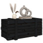 Boîte de rangement Noir 91x40,5x42 cm Bois massif de pin