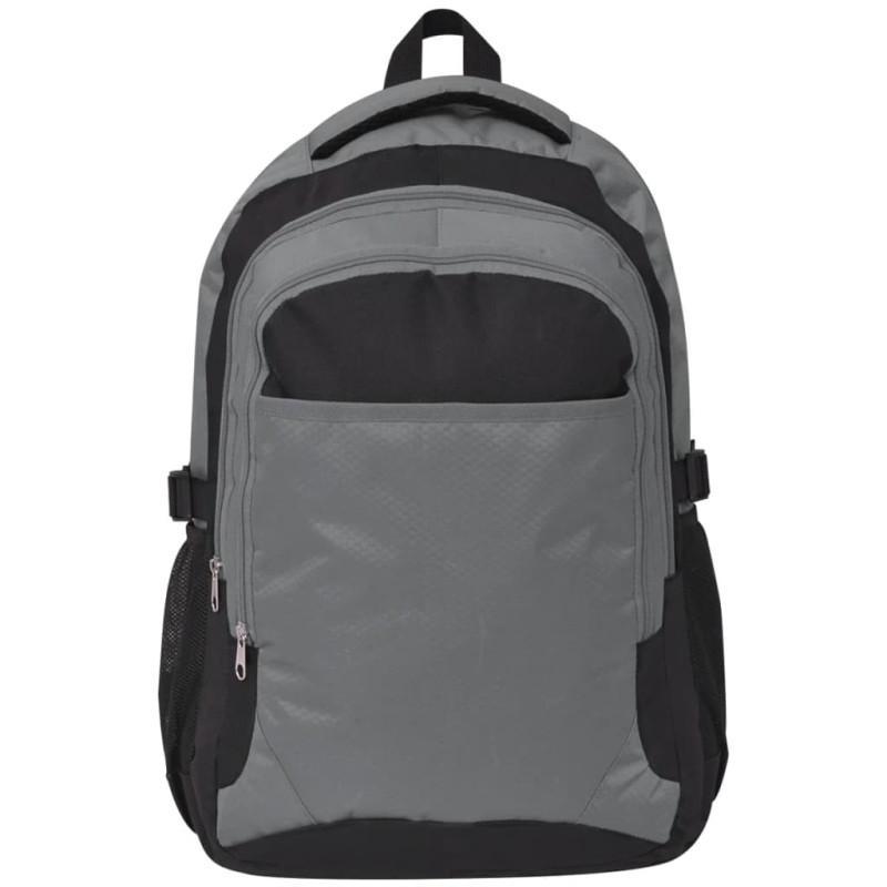 Sac à dos d école 40 L noir et gris