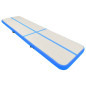 Tapis gonflable de gymnastique avec pompe 600x100x15cm PVC Bleu