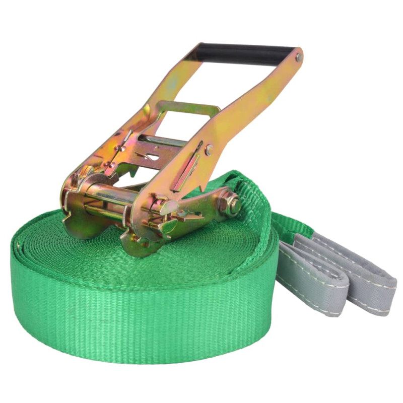 Corde lâche pour slackline 15 m x 50 mm 150 kg Vert