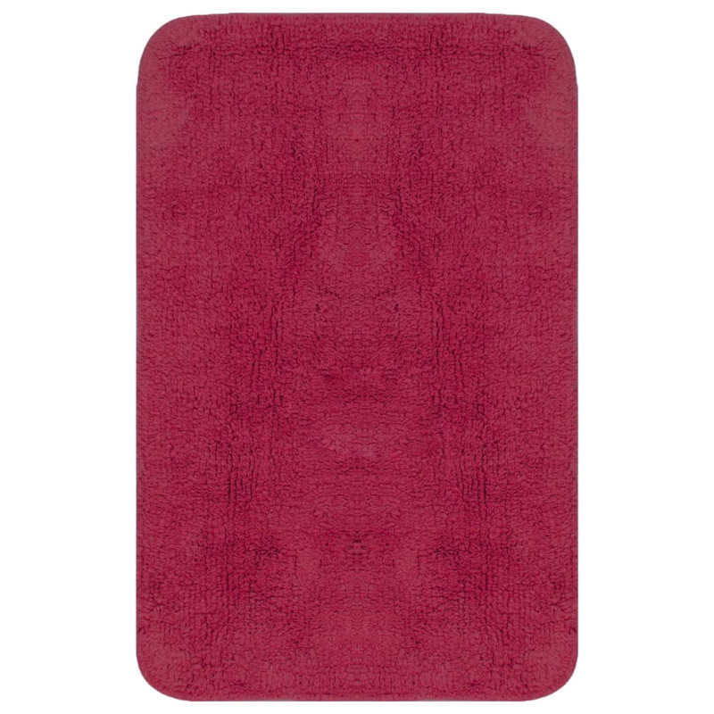 Tapis de salle de bain 2 pcs Tissu Fuchsia